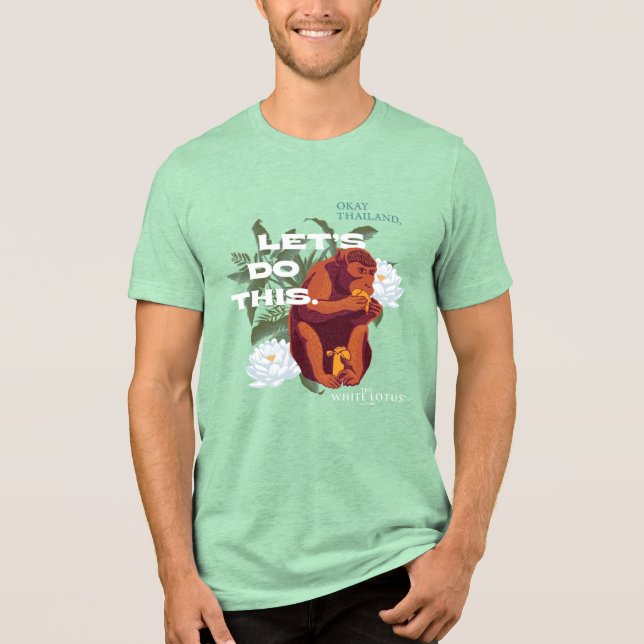 T-shirt En Tri-matière "Faisons ça" Singe - Le Lotus Blanc (Recto)
