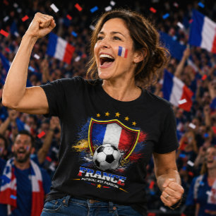 T-shirt En Tri-matière Fan de football français Coupe du monde de footbal