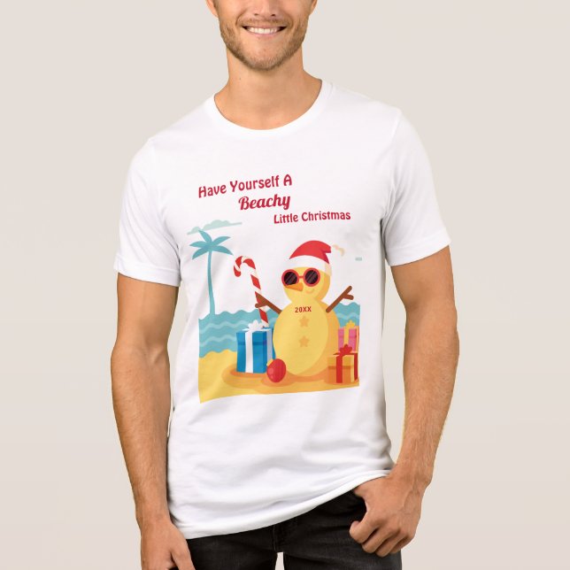 T-shirt En Tri-matière Fantaisie Noël Noël Noël Noël Snowman (Recto)