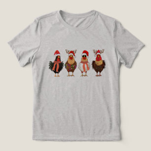 T-shirt En Tri-matière Fantaisie poulets feux de Noël