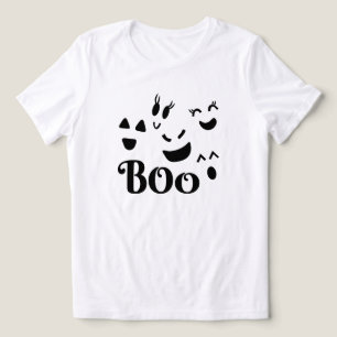 T-shirt En Tri-matière Fantôme de visage d'Halloween BOO