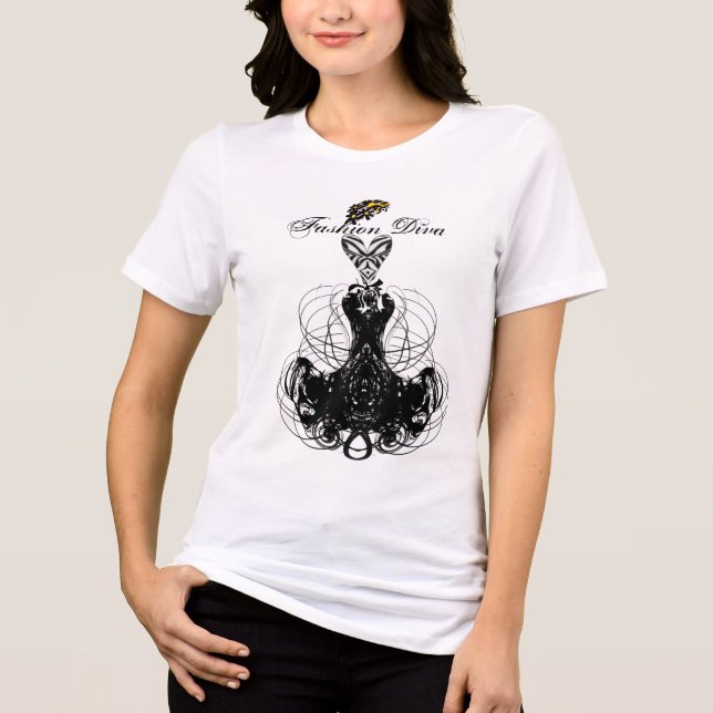 T-shirt En Tri-matière Fashion Diva - Customisé (Recto)