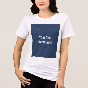 T-shirt En Tri-matière Faux Blue Jeans Conception Texte personnalisé Pers
