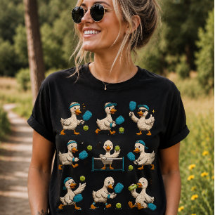 T-shirt En Tri-matière Faux Yarn Oie Ridicule Jouant au Pickleball