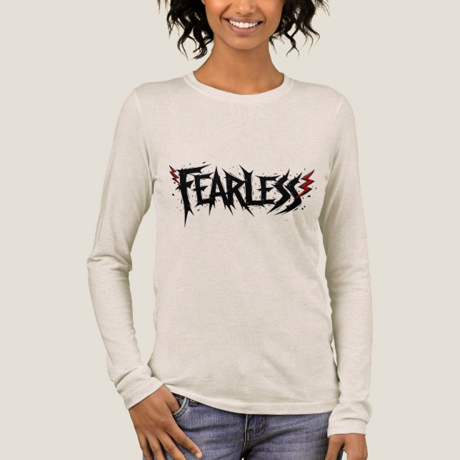 T-shirt En Tri-matière Fearless Graphic T-Shirt Edgy Lightning BoltDesign (Recto)