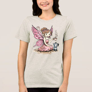 T-shirt En Tri-matière Fée du café mignonne