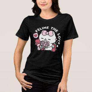 T-shirt En Tri-matière Feline the Love - Design de chat de la belle Valen