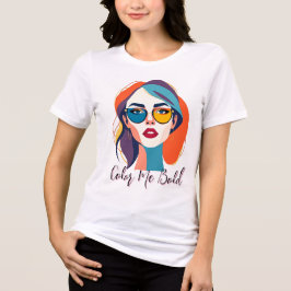 T-shirt En Tri-matière Femme audacieuse avec lunettes colorées
