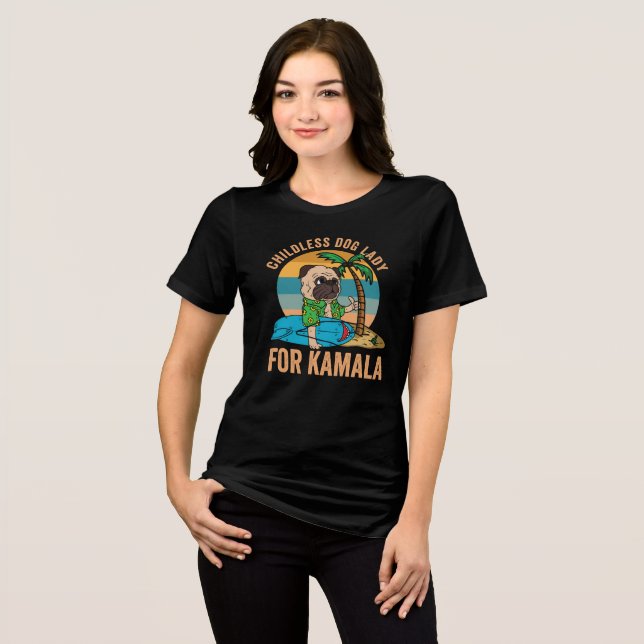 T-shirt En Tri-matière Femme de chien sans enfant pour Kamala (Recto plein)