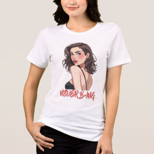 T-shirt En Tri-matière Femme élégante en robe noire