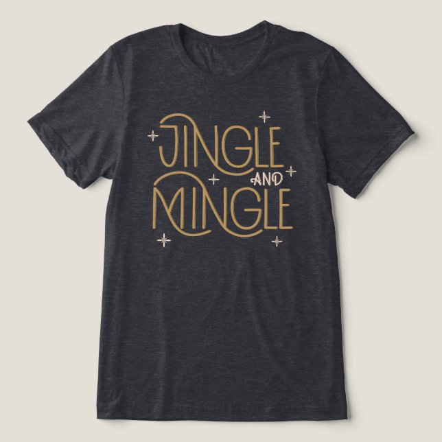 T-shirt En Tri-matière Festive Jingle et Mingle Holiday Design (Design Recto)