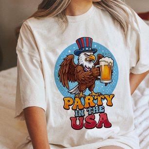 T-shirt En Tri-matière Fête aux États-Unis Bière Aigle Patriotique
