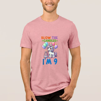 T-shirt En Tri-matière Fête d'anniversaire de 9 ans de licorne garçons 9