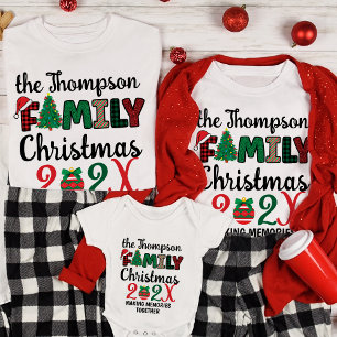 T-shirt En Tri-matière Fête de Noël Personnalisée Rassembler les souvenir