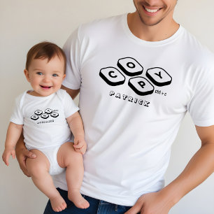 T-shirt En Tri-matière Fête des pères Nom personnalisé Copier Coller Papa