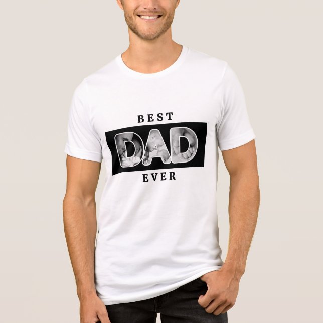 T-shirt En Tri-matière Fête des pères photo personnalisée (Recto)