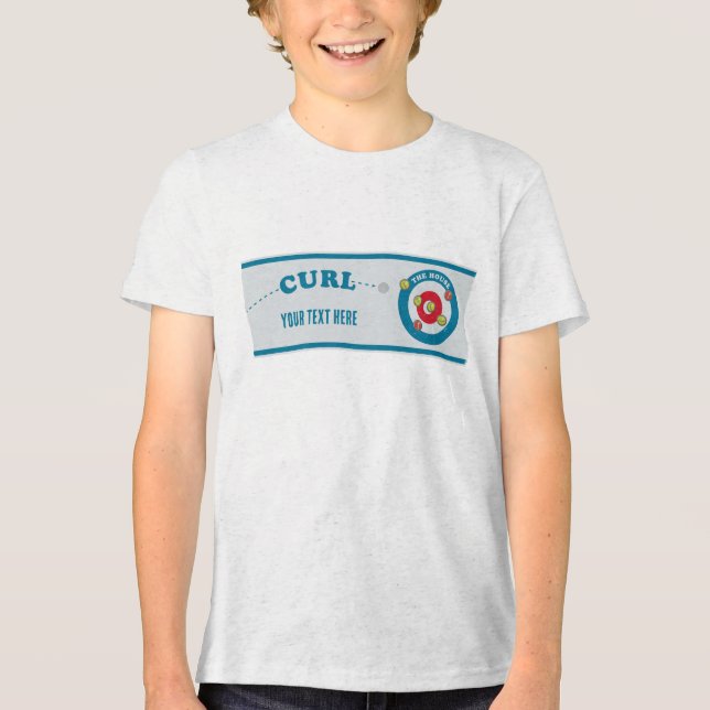 T-shirt En Tri-matière Feuille de curling Pierre de curling (Recto)