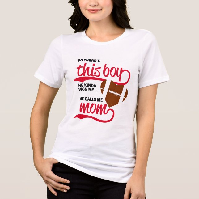 T-shirt En Tri-matière Fier maman de football (Recto)