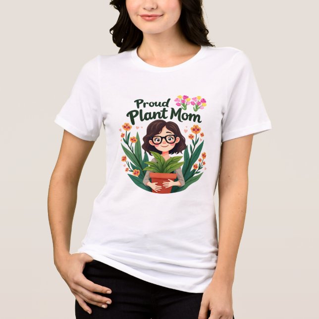 T-shirt En Tri-matière Fier maman Plante (Recto)