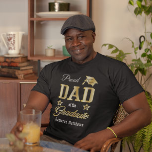 T-shirt En Tri-matière Fier Papa du Diplômé Nom Graduation