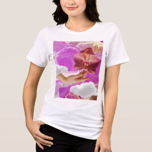 T-shirt En Tri-matière Fierté lesbienne Orchidée rose esthétique Sapphiqu