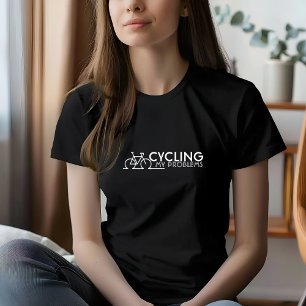 T-shirt En Tri-matière Fille vélo rétro Ironie noir blanc