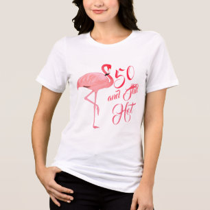 T-shirt En Tri-matière Flamingo drôle cinquantième 50e anniversaire