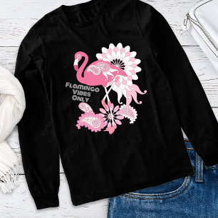 T-shirt En Tri-matière Flamingo Vibes Only - Flamant Rose Paisley