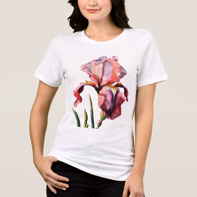 T-shirt En Tri-matière Fleur de t-shirt blanc (Recto)