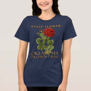 T-shirt En Tri-matière Fleur du Territoire de l'Oklahoma Rose