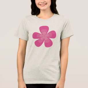 T-shirt En Tri-matière Fleur Élégante Rose Fleurit Vecteur Botanique Isol