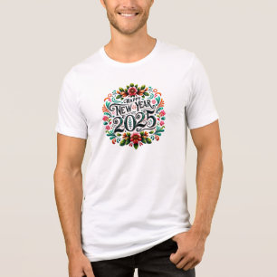 T-shirt En Tri-matière Fleur mexicaine Bonne année 2025