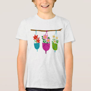 T-shirt En Tri-matière FLEUR SAUVAGE : Trio botanique dans les planteurs