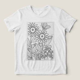 T-shirt En Tri-matière Fleurs et coccinelles