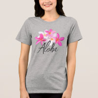 Fleurs Hawaïennes Tropicales Aloha Pink Plumerias