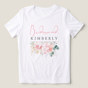 T-shirt En Tri-matière Fleurs roses et verdure Demoiselle d'honneur Enter