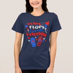 T-shirt En Tri-matière FLIP FLOPS FIREWORDS & FREEDOM Firecrackers