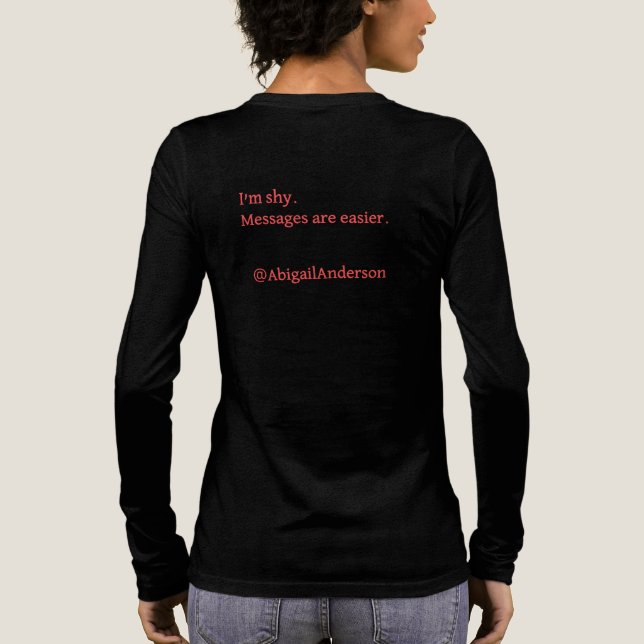T-shirt En Tri-matière Flirting Introverts Messages are easier Red (Verso)