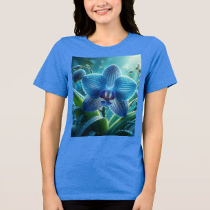 T-shirt En Tri-matière Floral orchidée bleue