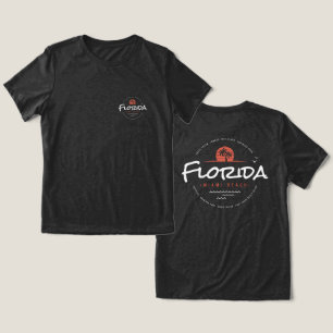 T-shirt En Tri-matière Floride Miami Beach Rétro Coucher de soleil Palmie