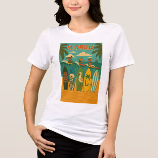 T-shirt En Tri-matière Floride Sand et Surf boards Design