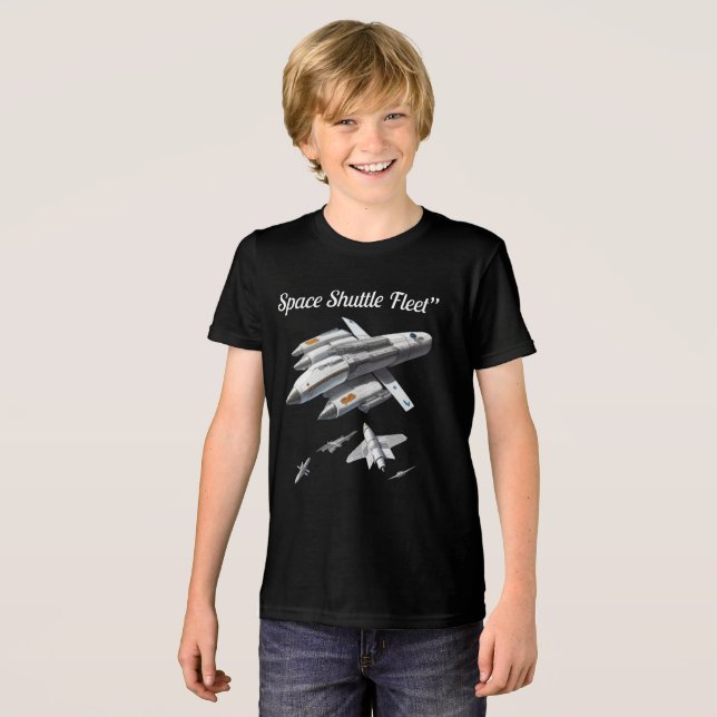T-shirt En Tri-matière Flotte de navette T-ShirtSpace" (Recto plein)