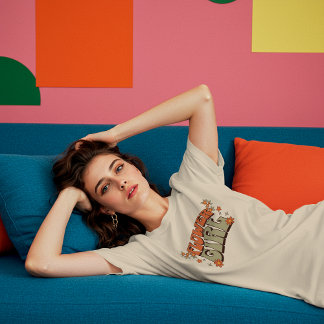 T-shirt En Tri-matière Flower Girl – Retro Floral Typography