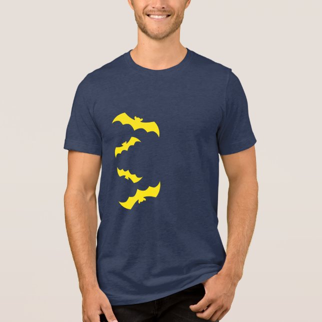 T-shirt En Tri-matière Flying Yellow Halloween Bats (Recto)