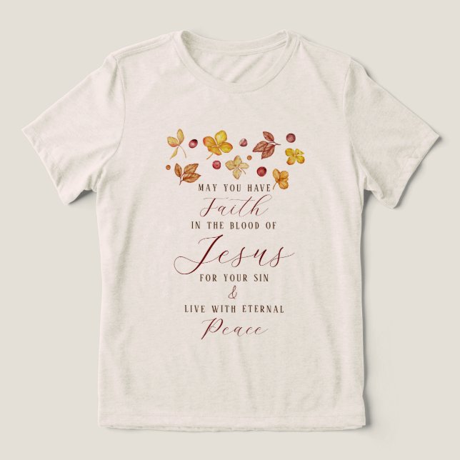 T-shirt En Tri-matière Foi chrétienne d'automne (Design Recto)