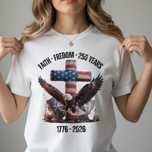 T-shirt En Tri-matière Foi Liberté 250 Ans USA Anniversaire