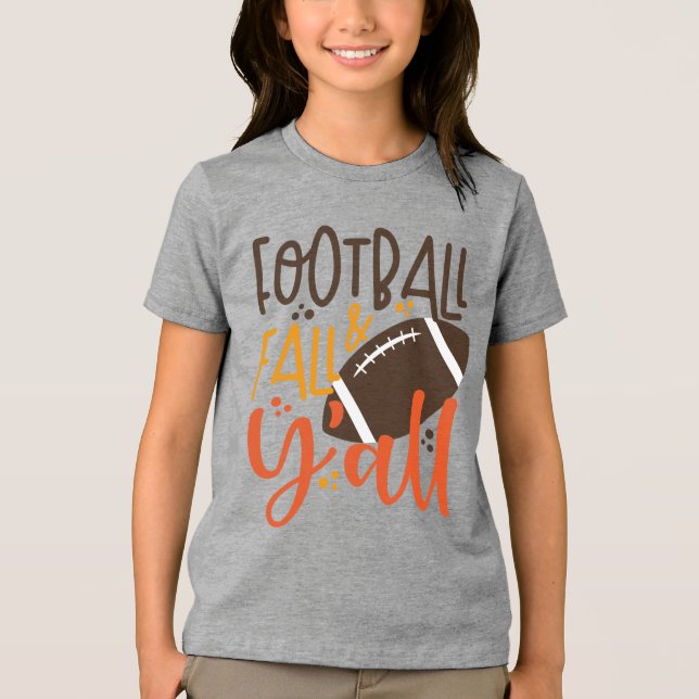 T-shirt En Tri-matière Football Fall & Y'all (Recto)