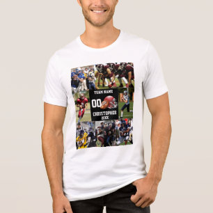 T-shirt En Tri-matière Football personnalisé Photo Collage Sports