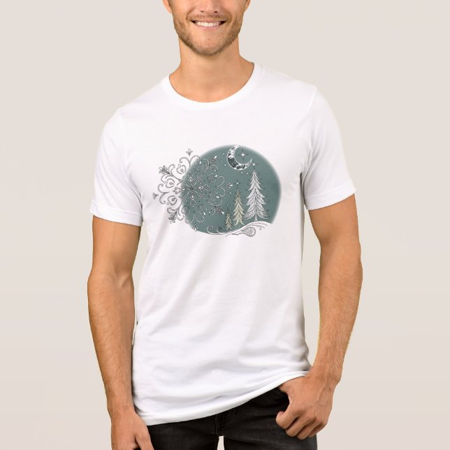 T-shirt En Tri-matière Forêt céleste d'hiver (Recto)
