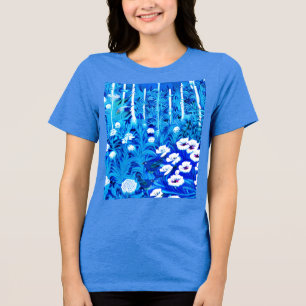 T-shirt En Tri-matière Forêt d'Imaginaires avec fleurs et oiseaux